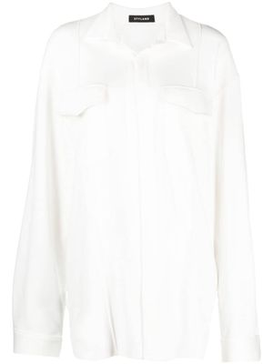STYLAND chemise longue à design ouvert - Blanc