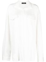 STYLAND open-front cotton shirt - Blanc - thumbnail