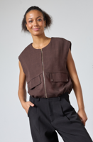 Sisters Point Gilet Garwin-VE3 | D. Chocolate