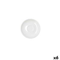 Schotel Bidasoa Serenity Hydrozero Wit Keramisch Ø 13 cm Koffie (6 Stuks)