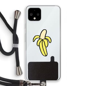 Banana: Pixel 4 Transparant Hoesje met koord
