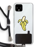 Banana: Pixel 4 Transparant Hoesje met koord