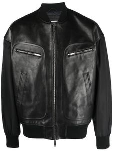 DSQUARED2 veste bomber à patch logo - Noir