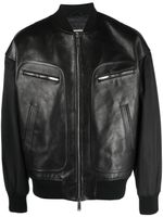 DSQUARED2 veste bomber à patch logo - Noir - thumbnail