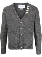 Thom Browne cardigan en laine mélangé à effet moucheté - Gris - thumbnail