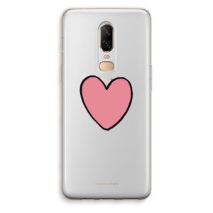 Hartje: OnePlus 6 Transparant Hoesje