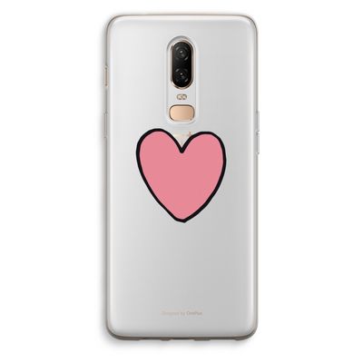 Hartje: OnePlus 6 Transparant Hoesje
