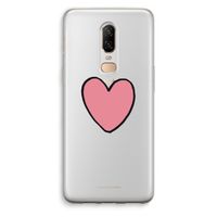Hartje: OnePlus 6 Transparant Hoesje