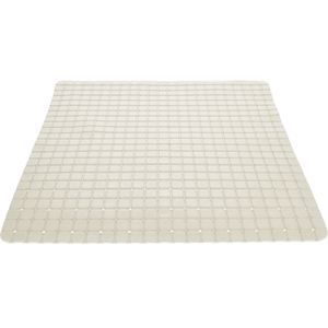 Anti-slip badmat creme wit 55 x 55 cm vierkant