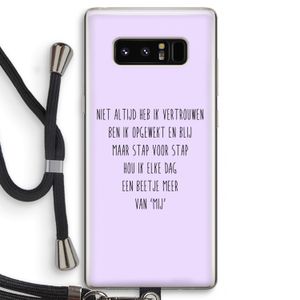 Zelfvertrouwen: Samsung Galaxy Note 8 Transparant Hoesje met koord