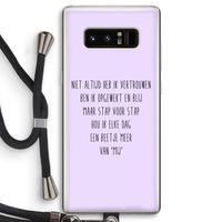 Zelfvertrouwen: Samsung Galaxy Note 8 Transparant Hoesje met koord