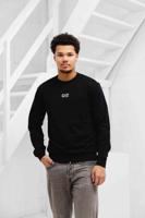 EA7 Emporio Armani 8NPM30 Sweater Heren Zwart/Wit - Maat XL - Kleur: Zwart | Soccerfanshop