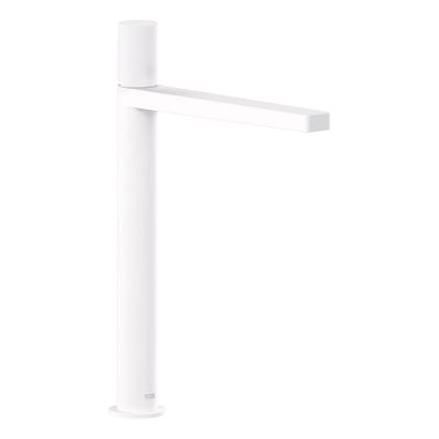 Wastafelkraan Tres Project | Opbouw | Mengkraan | Hoog model | 1-knop | Rond | Wit mat