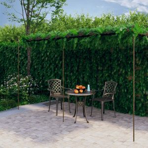 VidaXL Tuinpergola 6x3x2,5 m ijzer antiekbruin