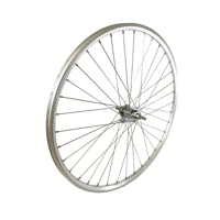Shimano Achterwiel 28x1 5/8x1 3/8 hoge aluminium velg zilver remnaaf