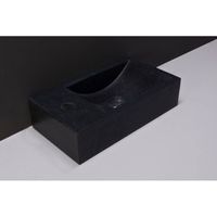 Fontein Forzalaqua Venetia Graniet Gezoet En Gebrand Met Kraangat Links 40x22x10 cm Forzalaqua