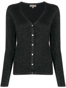 N.Peal cardigan à tissage métallisé - Noir