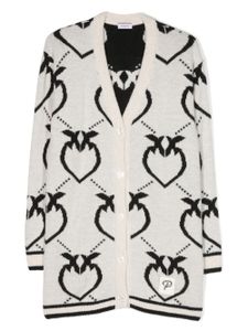 Pinko Kids cardigan à imprimé Love Birds - Blanc