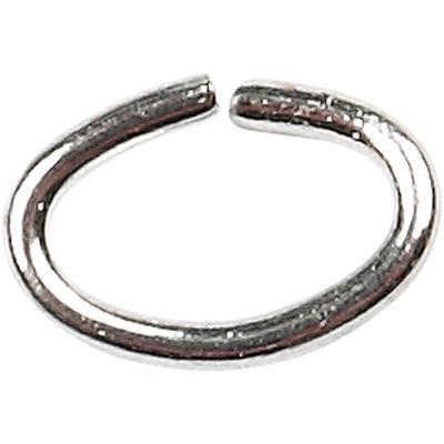 Creativ Company Ring, ovaal, dikte 0,7 mm, verzilverd, 50 stuk/ 1 doos