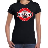 Have fear Turkey is here / Turkije supporter t-shirt zwart voor dames