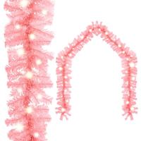 VidaXL Kerstslinger met led-lampjes 10 m roze