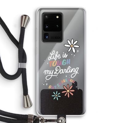 Tough Life: Samsung Galaxy S20 Ultra Transparant Hoesje met koord