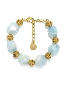 Goossens bracelet Syracuse serti d'aigue-marine - Blanc