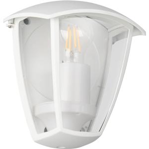 LED Tuinverlichting - Wandlamp Buitenlamp - Trion Tena Wall - E27 Fitting - IP44 - Mat Wit - Aluminium