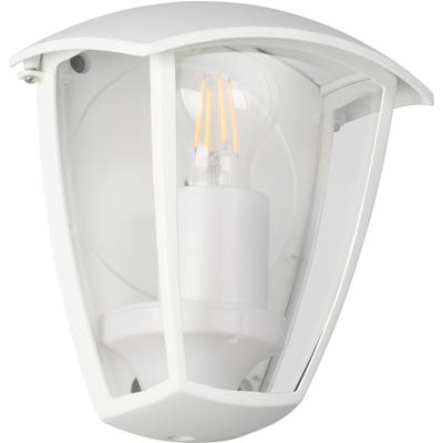 LED Tuinverlichting - Wandlamp Buitenlamp - Trion Tena Wall - E27 Fitting - IP44 - Mat Wit - Aluminium