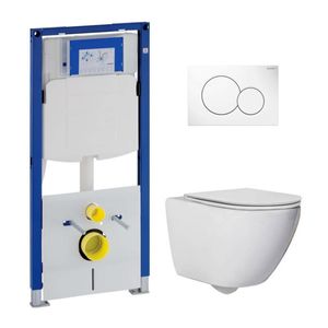 Geberit UP320 toiletset met Saniclear Jama Compact randloos toilet en softclose zitting