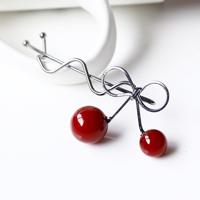 Sweet Fashion Design romantische vrouwen Cherry vormige Bow haarspeld elegante twist Hair clip hoofdtooi (zwart)
