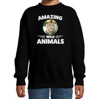 Sweater lions are serious cool zwart kinderen - leeuwen/ leeuw trui 14-15 jaar (170/176)  -