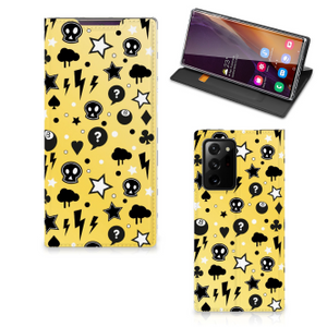 Mobiel BookCase Samsung Galaxy Note 20 Ultra Punk Geel