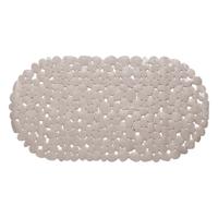 Wicotex Douchemat - ovaal - taupe - steentjes - 68 x 35 cm Wicotex Douchemat - ovaal - taupe - steentjes - 68 x 35 cm