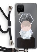 Creatieve toets: Samsung Galaxy A12 Transparant Hoesje met koord