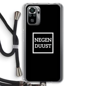 Negenduust black: Xiaomi Redmi Note 10S Transparant Hoesje met koord