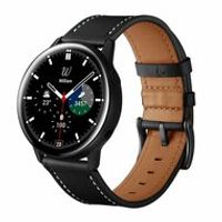 lederen bandje - Zwart - Samsung Galaxy Watch - 42mm - thumbnail