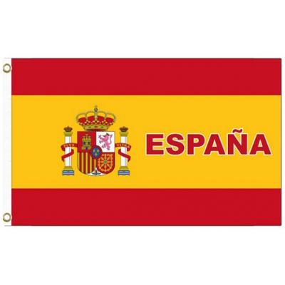 Vlag Spanje - 150 x 90 cm - polyester - Spaanse versiering - feestartikelen