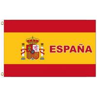 Vlag Spanje - 150 x 90 cm - polyester - Spaanse versiering - feestartikelen