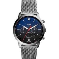 Fossil Heren Neutra FS5383 grijs roestvrij staal Japans chronograaf modehorloge