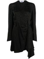 MSGM robe courte à imprimé monogrammé - Noir