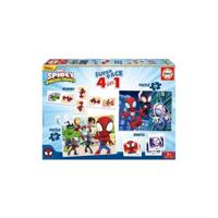2 educatieve basisspellen en 2 puzzels - EDUCA - Educa Superpack Spidey & His Amazing Friends