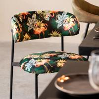 LABEL51 Eetkamerstoel Ferry - Multicolor - Fluweel - Black Frame