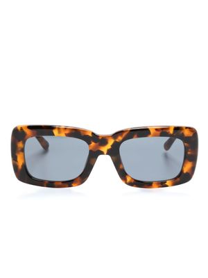 The Attico lunettes de soleil Marfa à effet écailles de tortue - Marron
