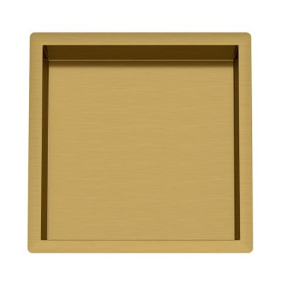 Wandnis Fido | Inbouw | 30x30x7 cm | 1 vak | Geborsteld messing - mat goud