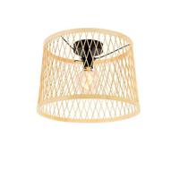 QAZQA Landelijke plafondlamp rotan 40 cm IP44 - Calamus