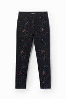Push-up skinny jeans met verfprint - BLACK - 38
