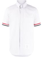 Thom Browne chemise en coton à bande tricolore - Gris