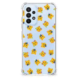 Doorzichtige Silicone Hoesje voor Samsung Galaxy A23 Katten Emojis