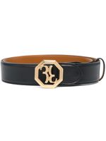 Billionaire ceinture en cuir à boucle logo - Noir